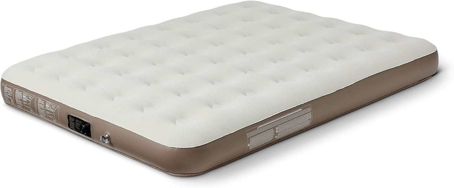 Amazon Basics, colchón hinchable Queen con bomba eléctrica incorporada