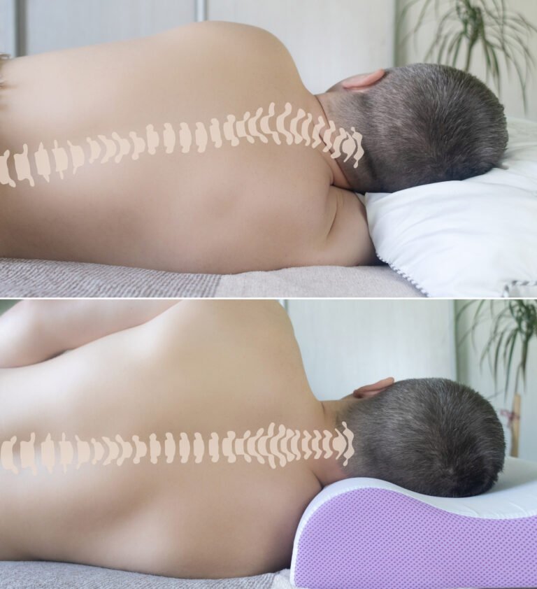 Cómo cambia la posición del cuello con una almohada cervical